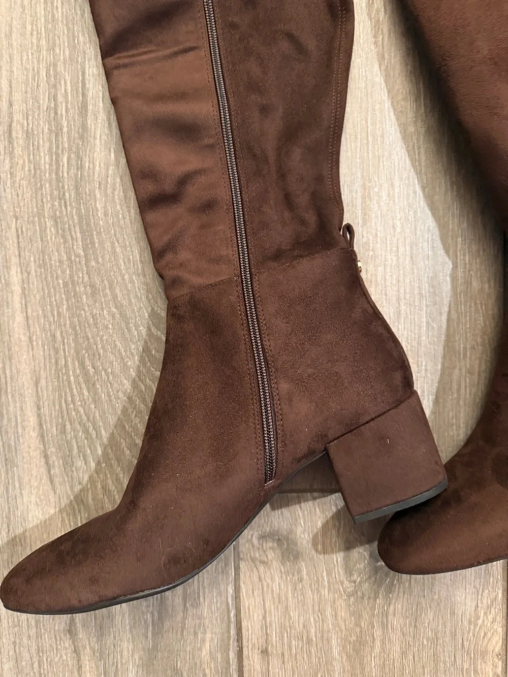 New Michael Kors Mocha Micro Suede Boots Sz 11 M - Picture 7 of 10
